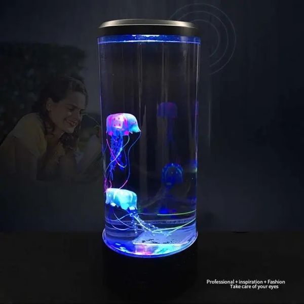 Лампа - нічник зі світлодіодними медузами ZmX LED Jellyfish Mood Lamp Приліжковий світлодіодний настільний 00022503 фото