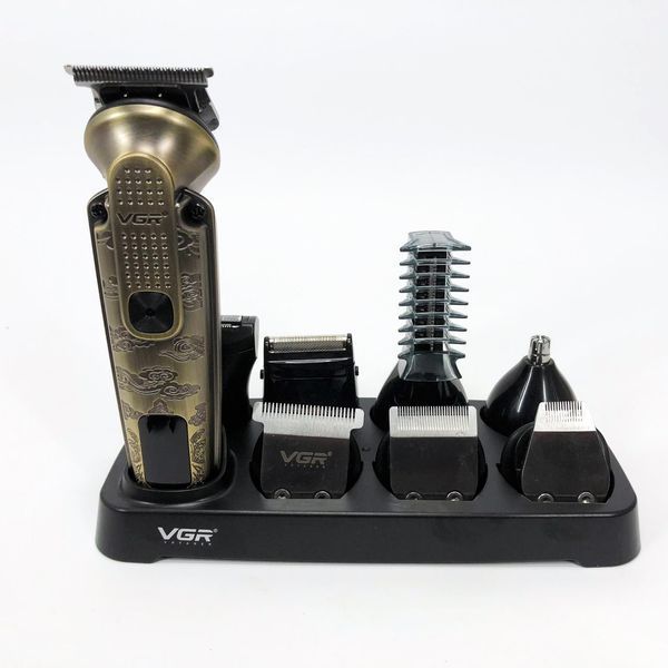 Набор для стрижки VGR 8 в 1 V-103, 19 насадок, Машинка для стрижки для дома, Машинка для стрижки мужская 00015509 фото