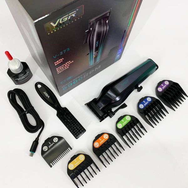 Акумуляторна машинка для стрижки vgr v-273 green 00014843 фото