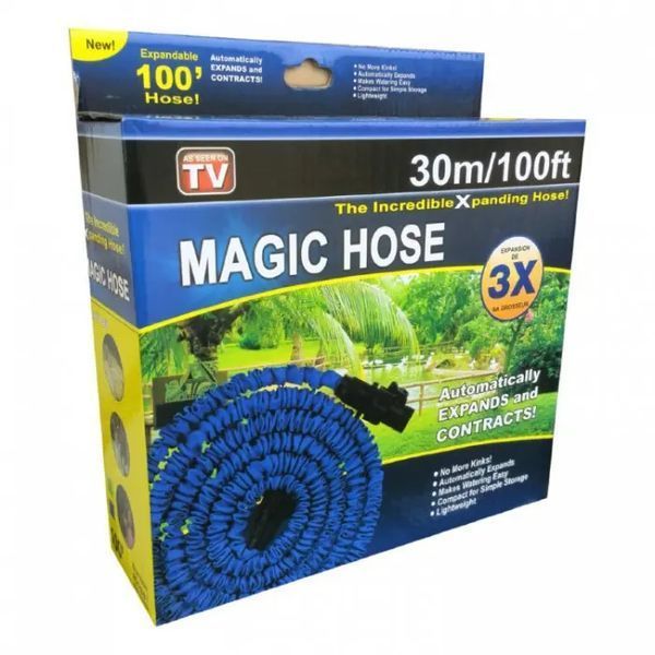 Шланг садовый поливочный X-hose растягивающийся 30 м 00013148 фото