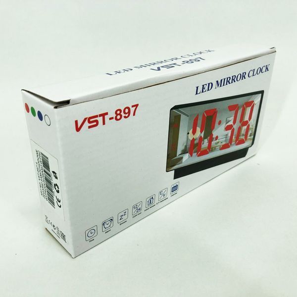 Электронные настольные LED часы от USB VST-897-4 с будильником и термометром 00013350 фото