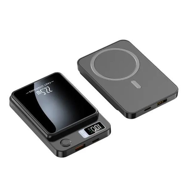Магнитный повербанк (Power Bank) 10000mAh с MagSafe, быстрой зарядкой 22.5W и LED-дисплеем для iPhone 12/13/14/15/16 00024698 фото