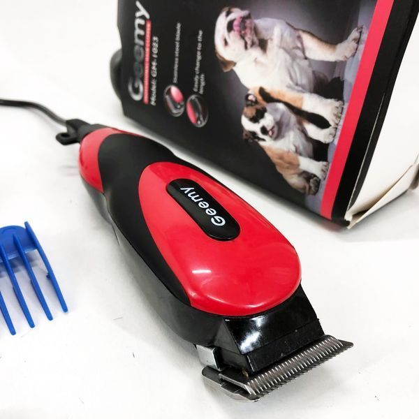 Машинка Gemei GM-1023 для стрижки животных с 4 насадками для любого типа шерсти + ножницы и расческа-гребешок 00021884 фото