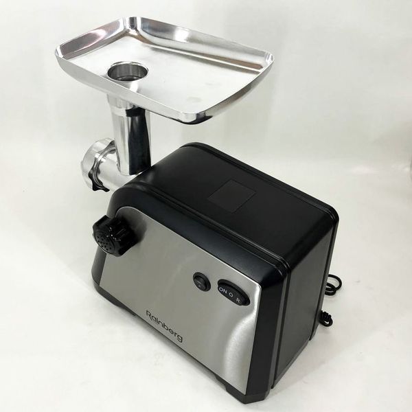 М'ясорубка Rainberg RB-672 3000W електрична з реверсом та соковижималкою, м'ясорубка електрична метал 00018659 фото