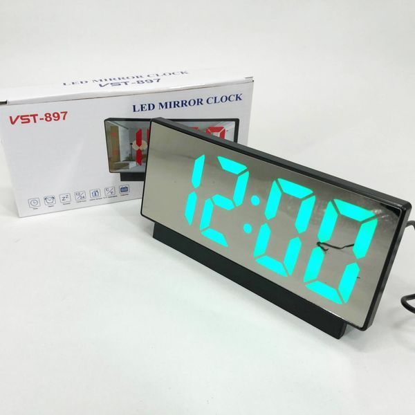 Электронные настольные LED часы от USB VST-897-4 с будильником и термометром 00013350 фото