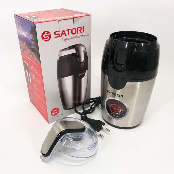 Кофемолка SATORI SG-2510-SL, электрическая кофемолка измельчитель, кофемолка мощная, измельчитель зерен 00018943 фото