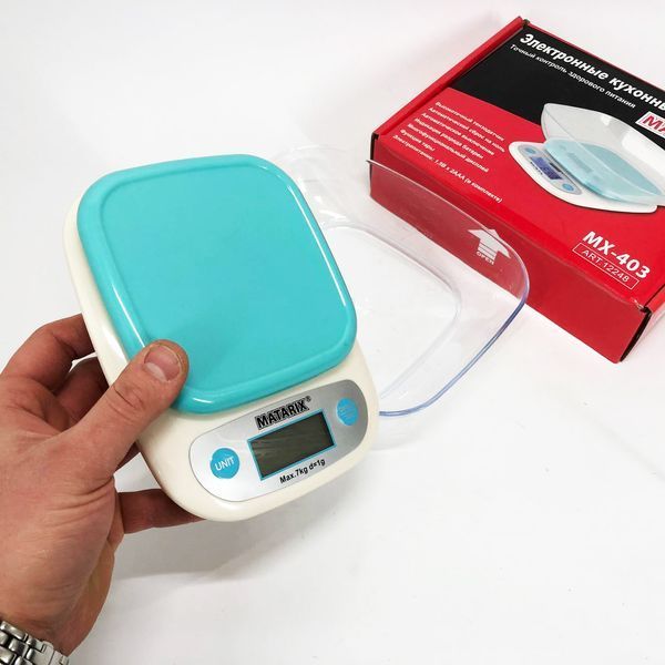 Весы кухонные MATARIX MX-403 от 1 грамма до 7кг, Кулинарные весы для взвешивания еды точные кухонные весы 00019082 фото
