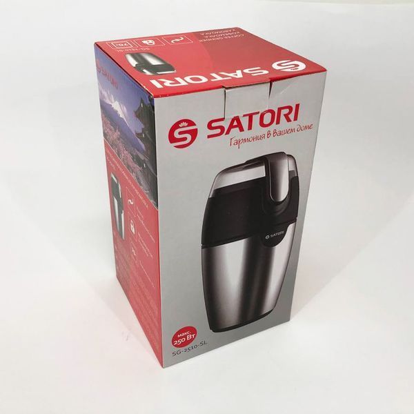 Кофемолка SATORI SG-2510-SL, электрическая кофемолка измельчитель, кофемолка мощная, измельчитель зерен 00018943 фото
