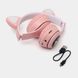 Беспроводные наушники с кошачьими ушками и RGB подсветкой Cat VZV 23M. Цвет: розовый 00023813 фото 3