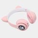 Беспроводные наушники с кошачьими ушками и RGB подсветкой Cat VZV 23M. Цвет: розовый 00023813 фото 16