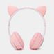 Беспроводные наушники с кошачьими ушками и RGB подсветкой Cat VZV 23M. Цвет: розовый 00023813 фото 4