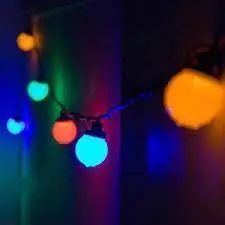RGB вулична гірлянда 10 Е27 IP44 чорна 10 метрів Horoz CARNAVAL-F10 з лампами Feron комплект 00024839 фото