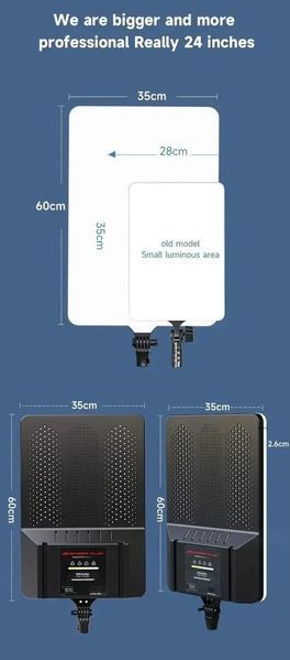 Прямокутна LED лампа для фотостудії L-3560 00023700 фото