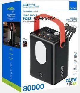 Портативний зарядний пристрій ACL PW-143 Fast PowerBank 80000 мАг 00017922 фото