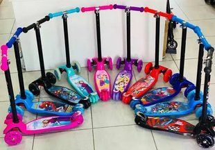 Самокат Scooter MAXI с подсветкой колес для девочки и мальчика от 3 лет 00016562 фото