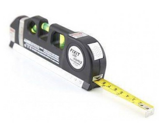 Лазерный уровень со встроенной рулеткой FIXIT Laser Level Pro 3 4в1 рулетка линейка 00022650 фото