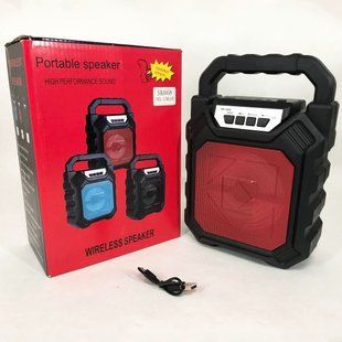 Бездротова портативна колонка Bluetooth YF-668BT. Колір: червоний 00017768 фото