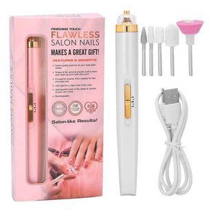 Фрезер для манікюру та педикюру Flawless Salon Nails, фрезер ручний для манікюру. Колір: білий 00015123 фото