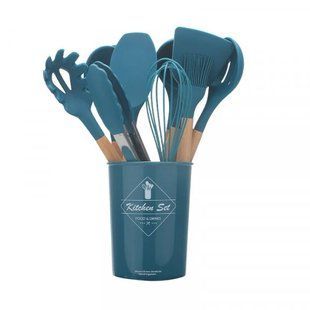 Набір кухонного приладдя силіконовий Kitchen Set RB-2239 синій (12 предметів) RB2239\8 фото