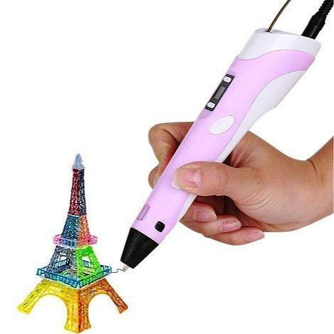 3D ручка Smart 3D Pen 2 c LCD дисплеєм, 3D ручка для розвитку уваги. Колір: рожевий 00016252 фото