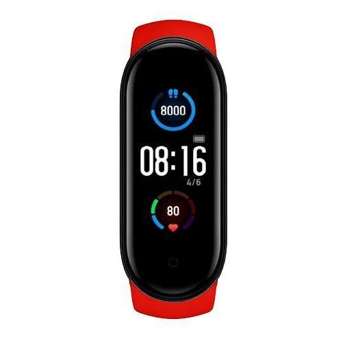 Фитнес браслет Smart Watch M5 Band Classic Black смарт часы-трекер. Цвет: красный 00022401 фото