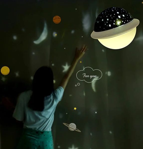 Нічник зоряне небо Night Light projection lamp, Дитячий нічник-проектор, М'який лід нічник 00022504 фото