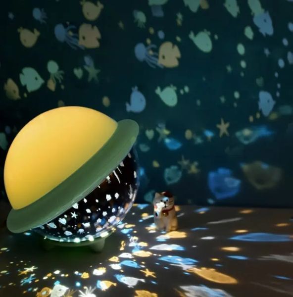 Нічник зоряне небо Night Light projection lamp, Дитячий нічник-проектор, М'який лід нічник 00022504 фото