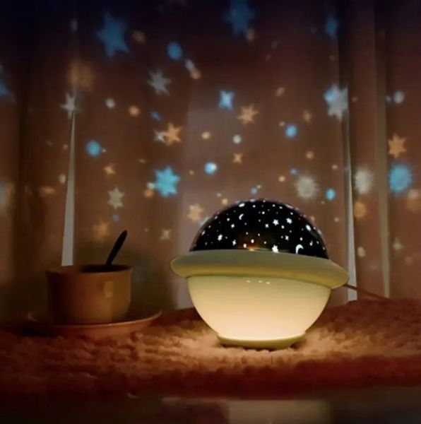 Нічник зоряне небо Night Light projection lamp, Дитячий нічник-проектор, М'який лід нічник 00022504 фото