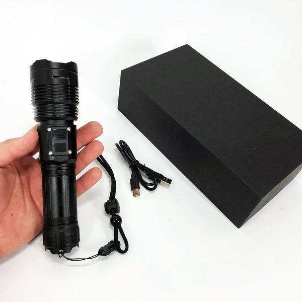 Ручной фонарик PLD-6606 White Laser LED PM50-TG, работает от аккумулятора, сверхмощный фонарик 00023402 фото