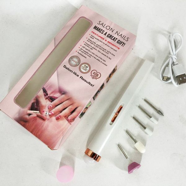 Фрезер для маникюра и педикюра Flawless Salon Nails, фрезер ручной для маникюра. Цвет: белый 00015123 фото