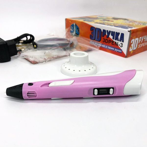 3D ручка Smart 3D Pen 2 c LCD дисплеєм, 3D ручка для розвитку уваги. Колір: рожевий 00016252 фото