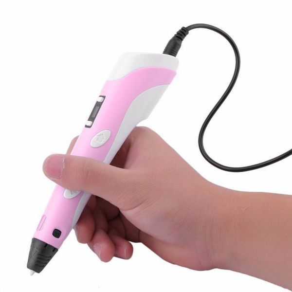 3D ручка Smart 3D Pen 2 c LCD дисплеєм, 3D ручка для розвитку уваги. Колір: рожевий 00016252 фото