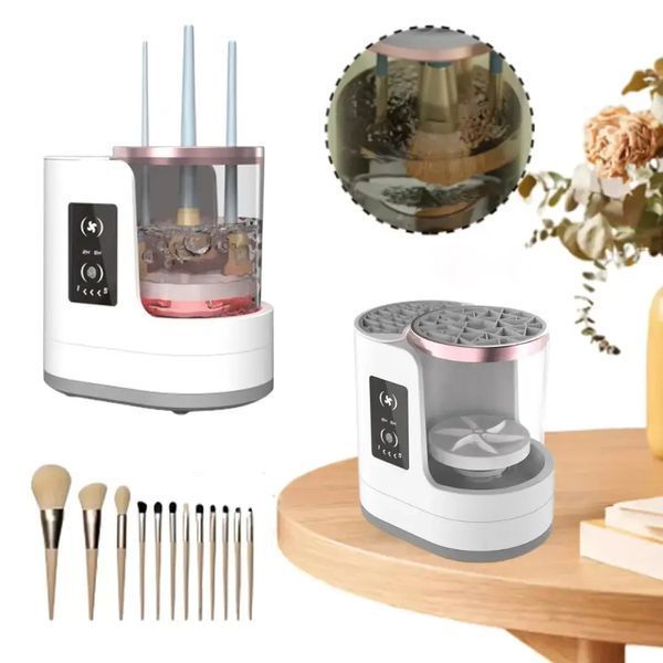 Електричний очищувач пензлів для макіяжу Electric makeup brush cleaner 00014602 фото