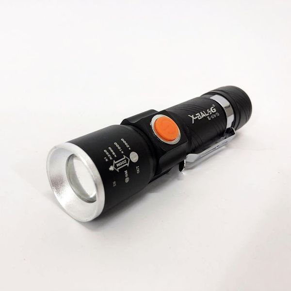 Ліхтар ручний акумуляторний тактичний X-Balog BL-616-T6 із зарядкою від павербанків із USB 00022901 фото