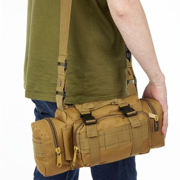Сумка - подсумок тактическая поясная Tactical военная, сумка нагрудная с ремнем на плечо 5 литров кордура 00018338 фото
