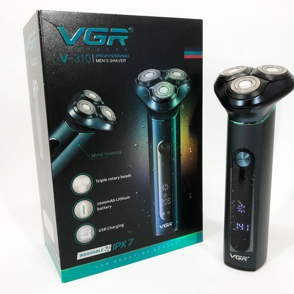 Електробритва портативна бритва VGR V-310 шейвер для гоління бороди та вусів з акумулятором 00015542 фото