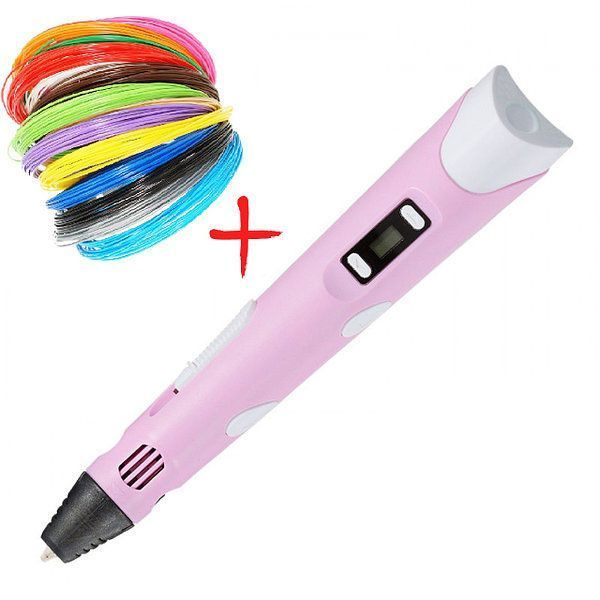 3D ручка Smart 3D Pen 2 c LCD дисплеєм, 3D ручка для розвитку уваги. Колір: рожевий 00016252 фото
