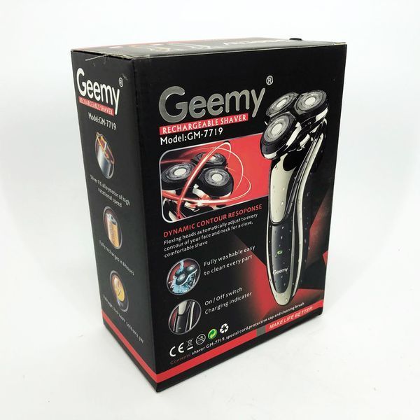Електробритва Gemei GM-7719 Акумуляторна Електрична Бритва, Машинка для гоління триммер 00014511 фото