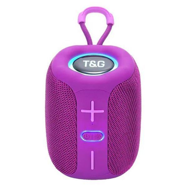 Портативна Bluetooth колонка TG658 8W з RGB підсвічуванням бездротова портативна потужна. Колір: фіолетовий 00017248 фото