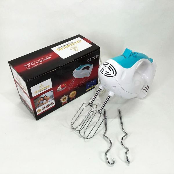 Миксер ручной Crownberg CB-7329 300W, ручной миксер для кухни, кухонный миксер, миксер для взбивания 00019708 фото