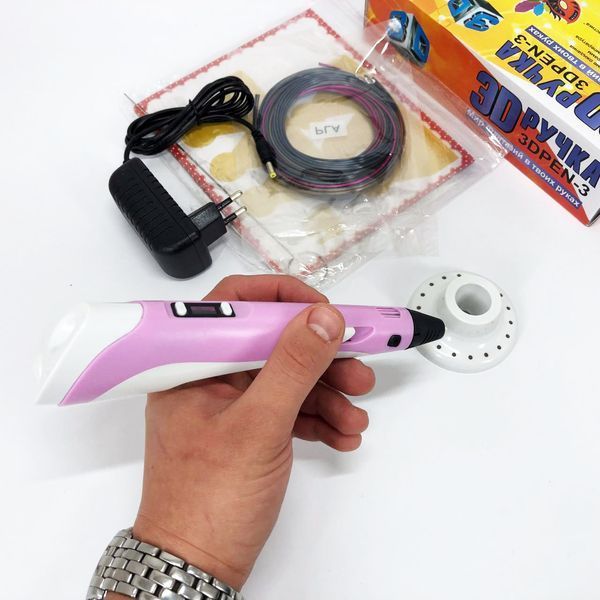 3D ручка Smart 3D Pen 2 c LCD дисплеєм, 3D ручка для розвитку уваги. Колір: рожевий 00016252 фото