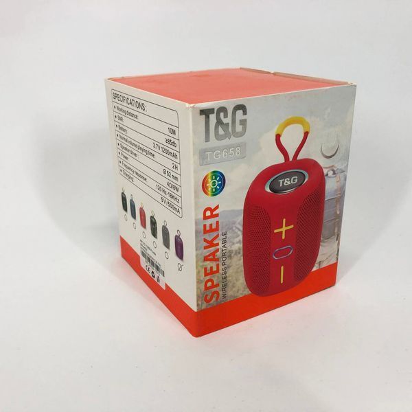 Портативна Bluetooth колонка TG658 8W з RGB підсвічуванням бездротова портативна потужна. Колір: фіолетовий 00017248 фото