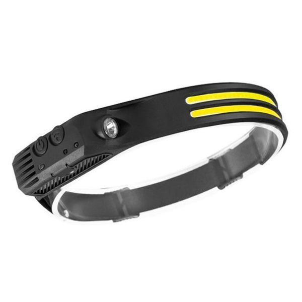 LED Фонарь налобный BL-W689-LM+2COB (white+red) датчик жвижения, Фонарик на голову с зарядкой 00022936 фото