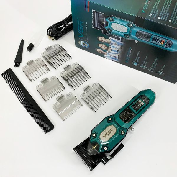 Аккумуляторная машинка для стрижки VGR V-600. Цвет: зеленый 00014794 фото