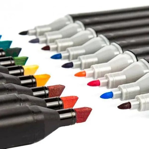 Набор скетч маркеров для рисования Touch 60 шт двусторонние профессиональные фломастеры для художников 00015804 фото