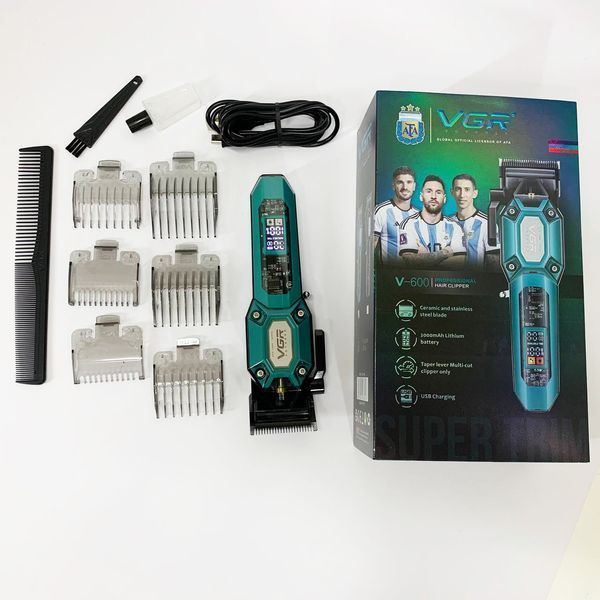 Аккумуляторная машинка для стрижки VGR V-600. Цвет: зеленый 00014794 фото