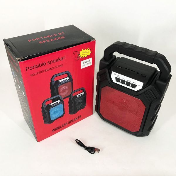 Бездротова портативна колонка Bluetooth YF-668BT. Колір: червоний 00017768 фото
