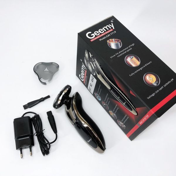 Електробритва Gemei GM-7719 Акумуляторна Електрична Бритва, Машинка для гоління триммер 00014511 фото