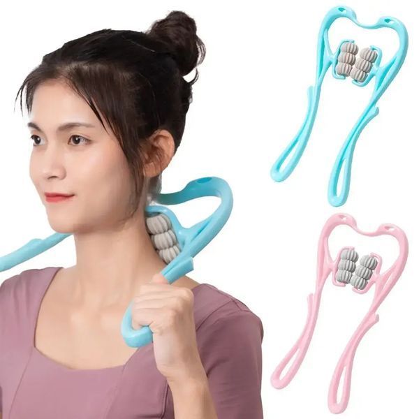 Ручний роликовий масажер для шиї Neck Stretcher з рельєфними роликами, що обертаються 360&deg; 00015659 фото