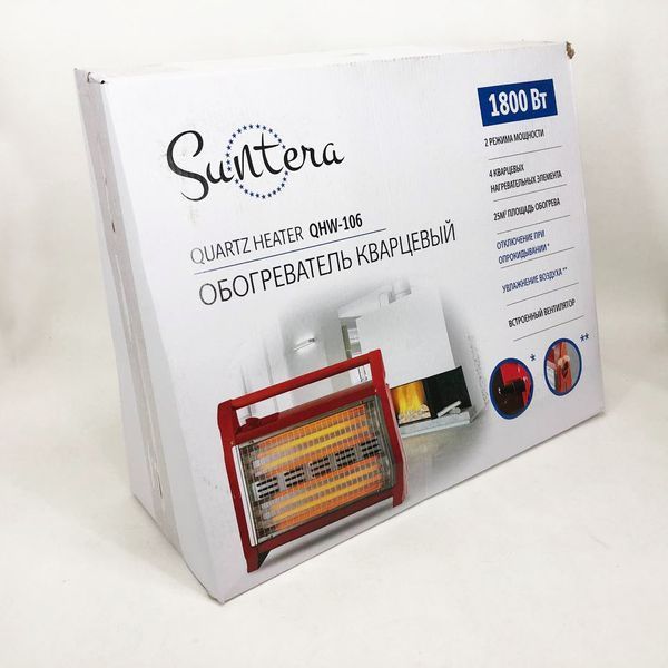 Кварцовий обігрівач Suntera QHW-106 1800Вт, кварцовий обігрівач для дому, переносний обігрівач 00012553 фото